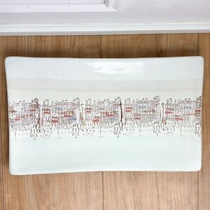 Antica Fornace Ceramiche da Tavola Venice Serving Plate Made in Italy Cityscape